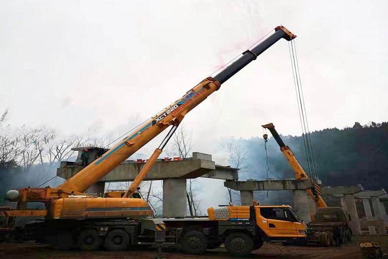 旺苍友坝大桥项目成功架梁